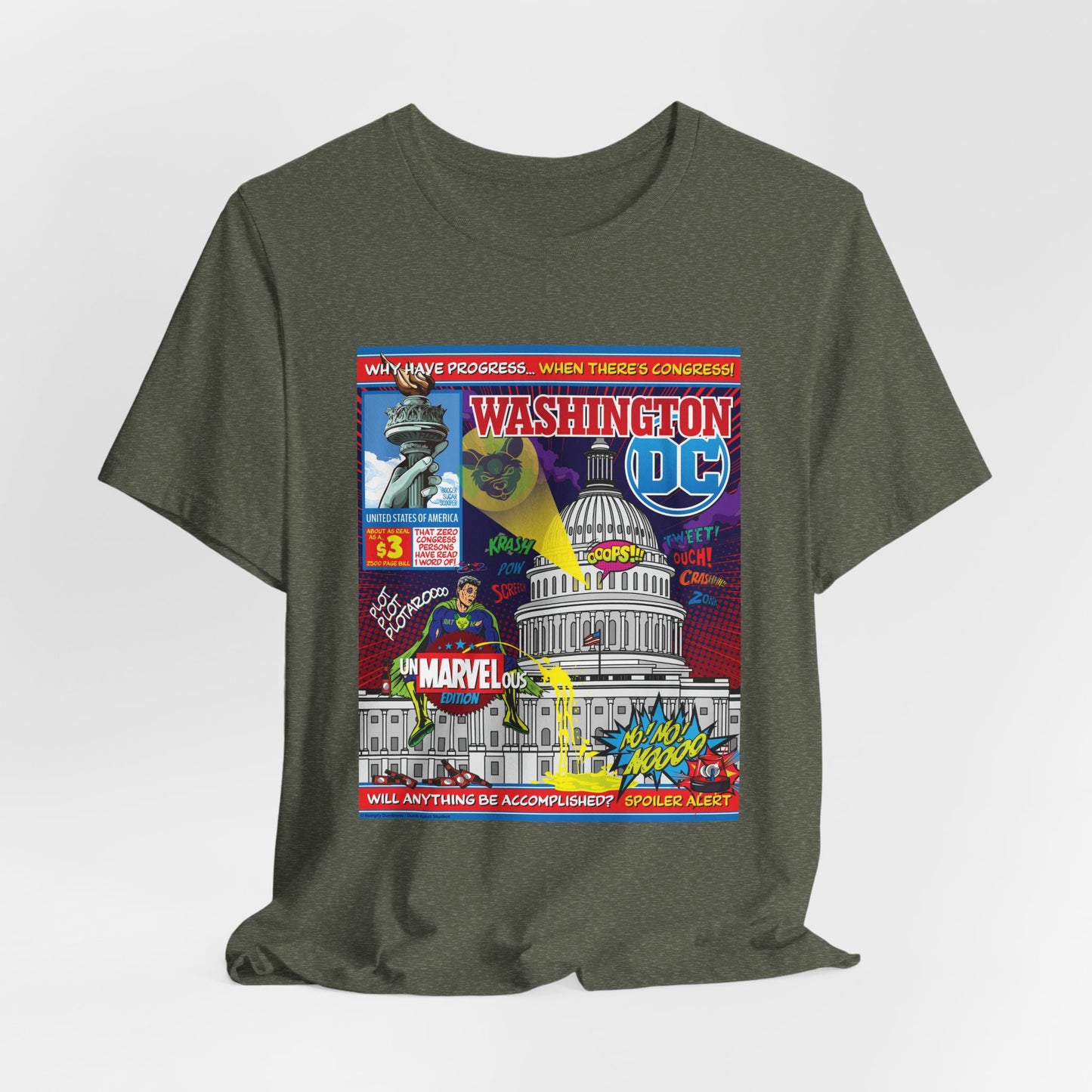 DK149: UnMARVELousington D.C. - Unisex S/S T-Shirt
