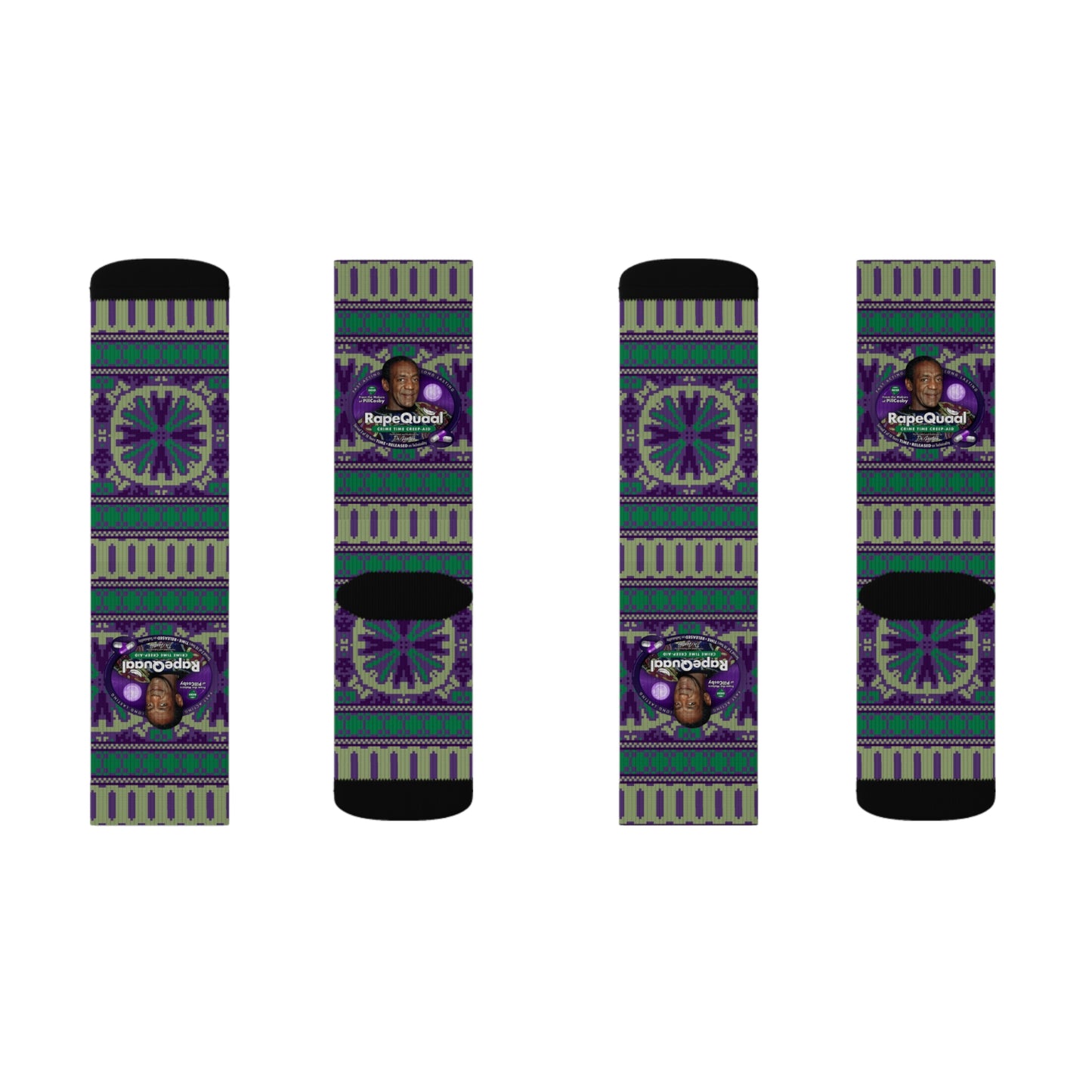 DK102: RapeQuaal by Pill Cosby - Sublimation Socks