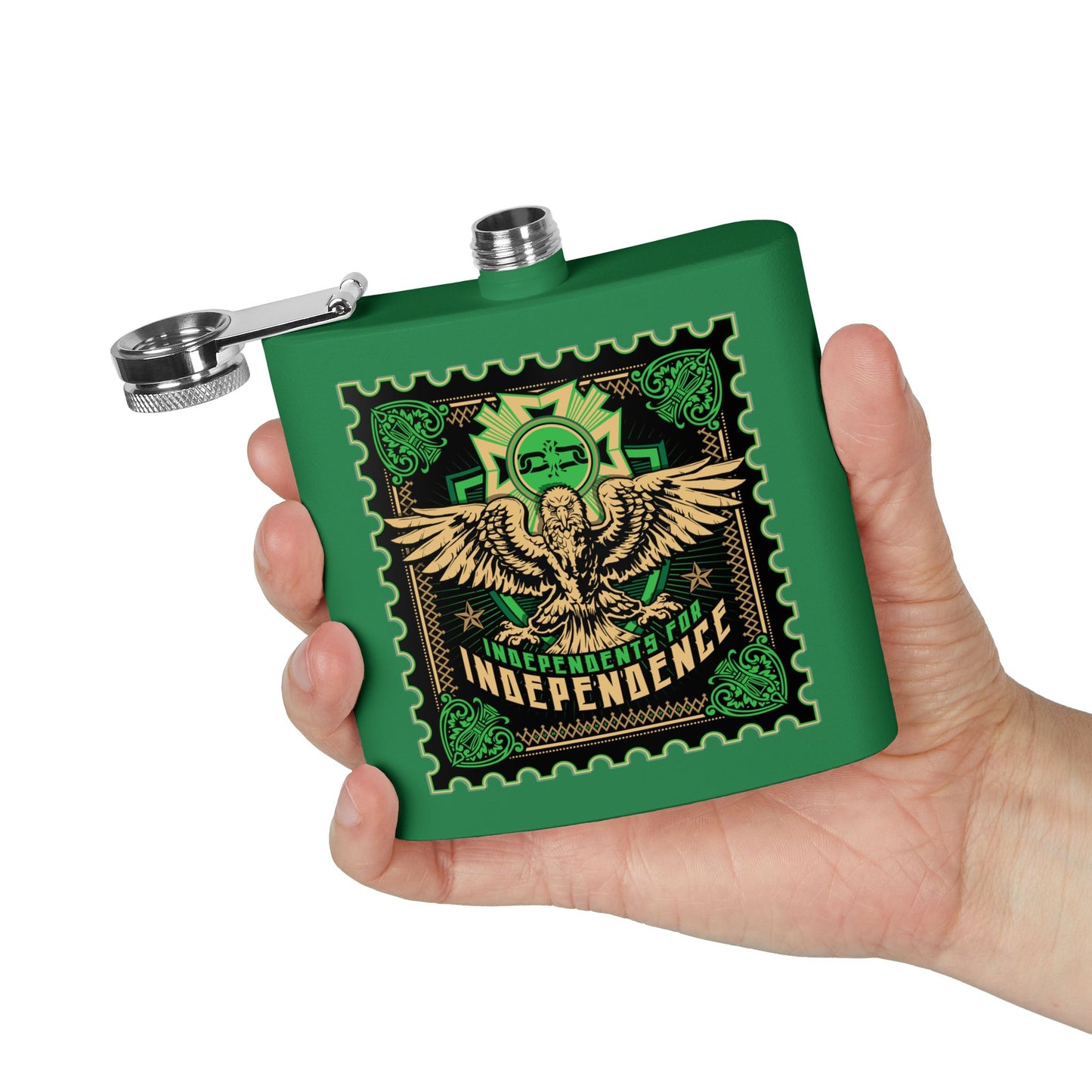 DK12: You Down With O.P.P.? (Independence) - 6oz Stainless Steel Hip Flask
