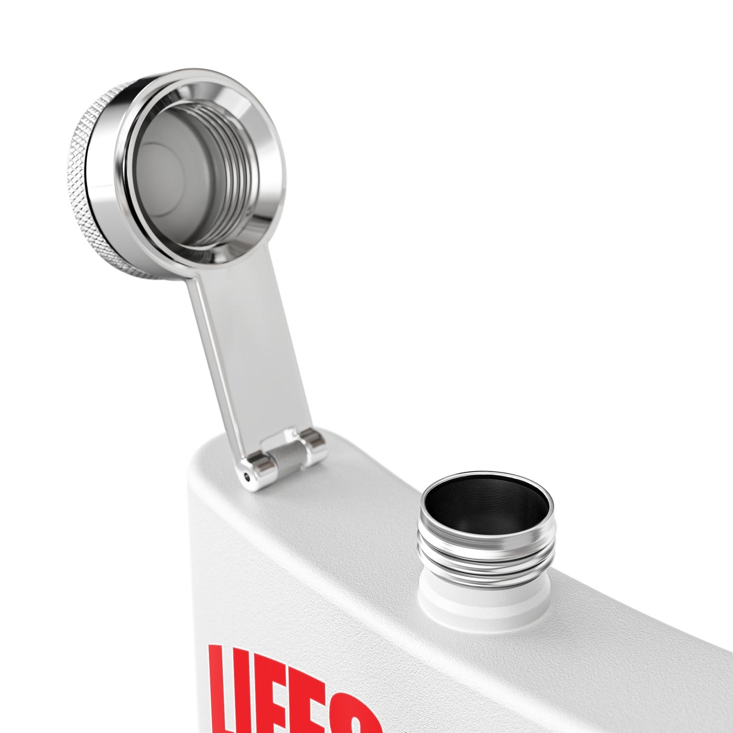 DK42: LIFESHARD - Little Beach - 6oz Stainless Steel Hip Flask