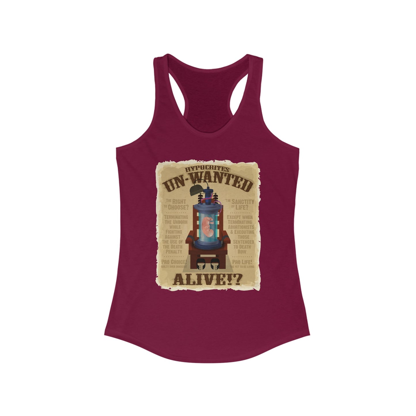 DK198: Dead or Alive?!?! - Ladies Racerback Tank