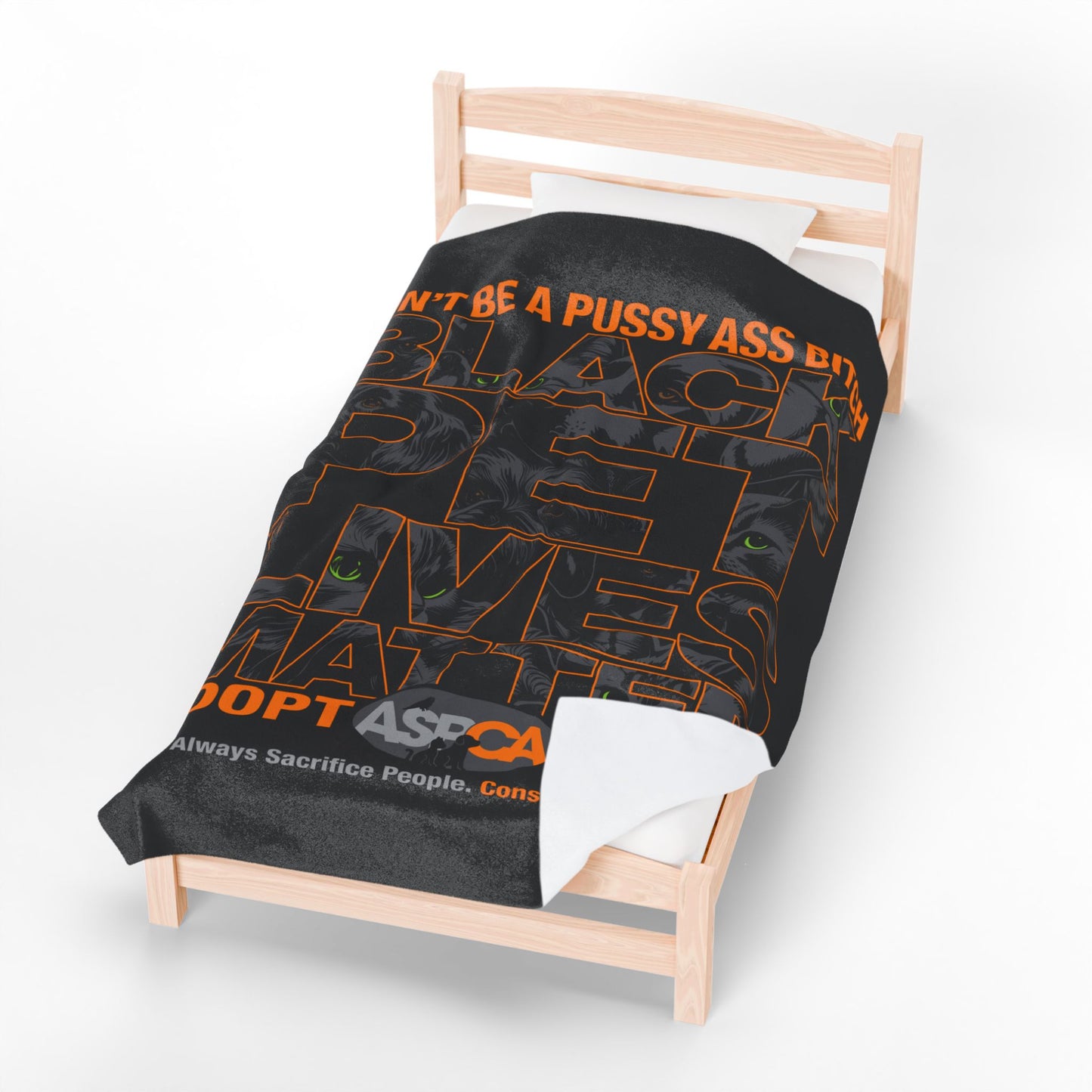 DK219: ASPCA (Black Pet Edition) - Velveteen Plush Blanket
