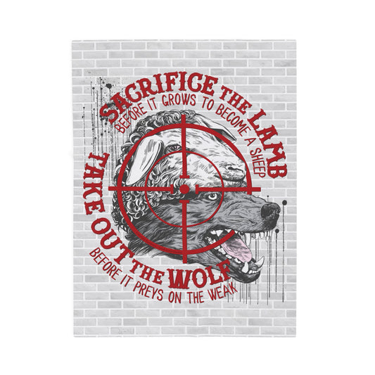 DK155: The Wolf of Sheepstreet - Velveteen Plush Blanket