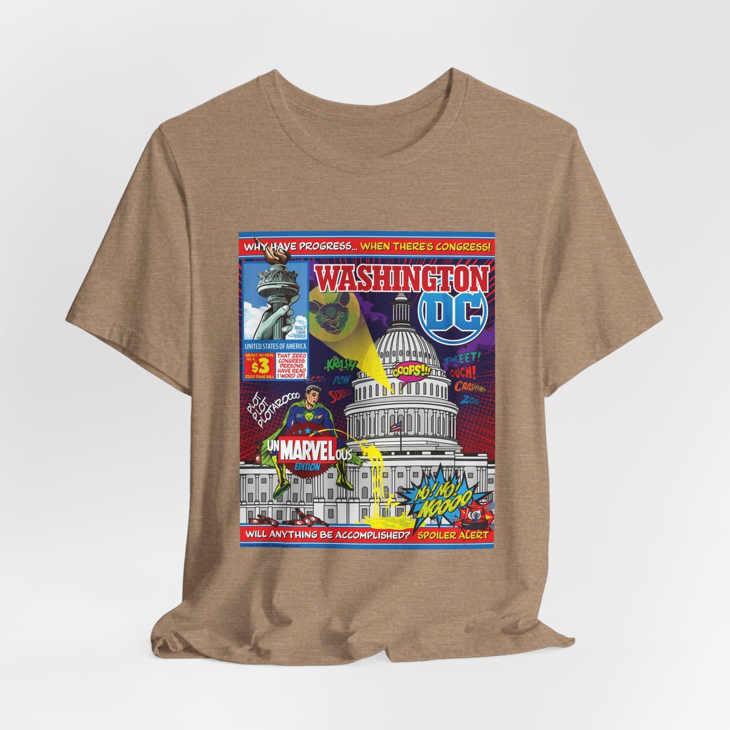 DK149: UnMARVELousington D.C. - Unisex S/S T-Shirt
