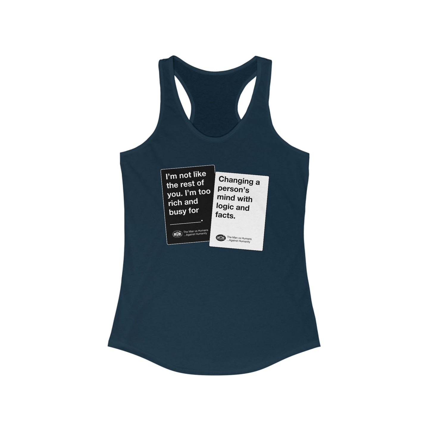 DK180: Humans Against Humanity (Logic & Facts Edition) - Ladies Racerback Tank