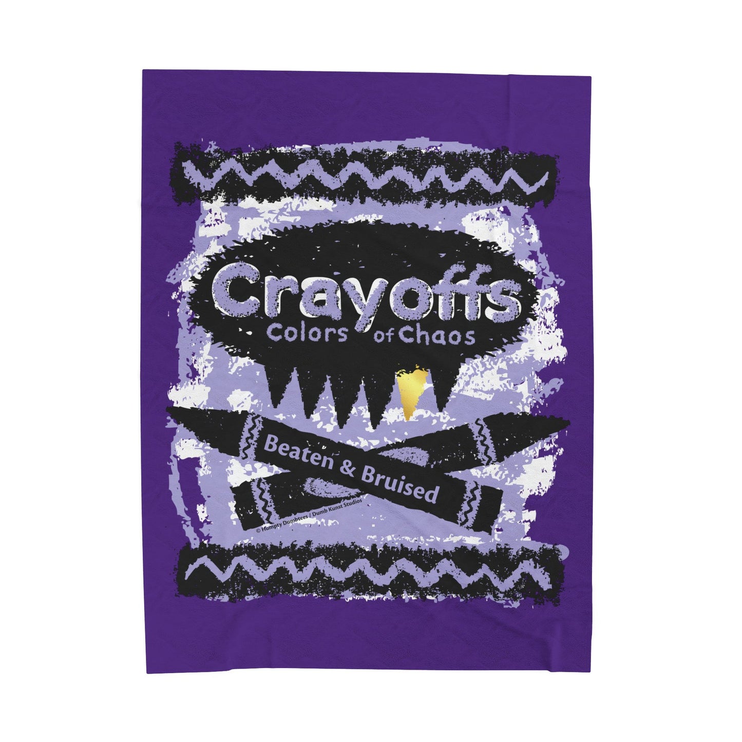 DK110: Crayoffs - Colors of Chaos (Beaten & Bruised Purple) - Velveteen Plush Blanket