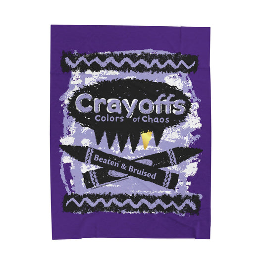 DK110: Crayoffs - Colors of Chaos (Beaten & Bruised Purple) - Velveteen Plush Blanket