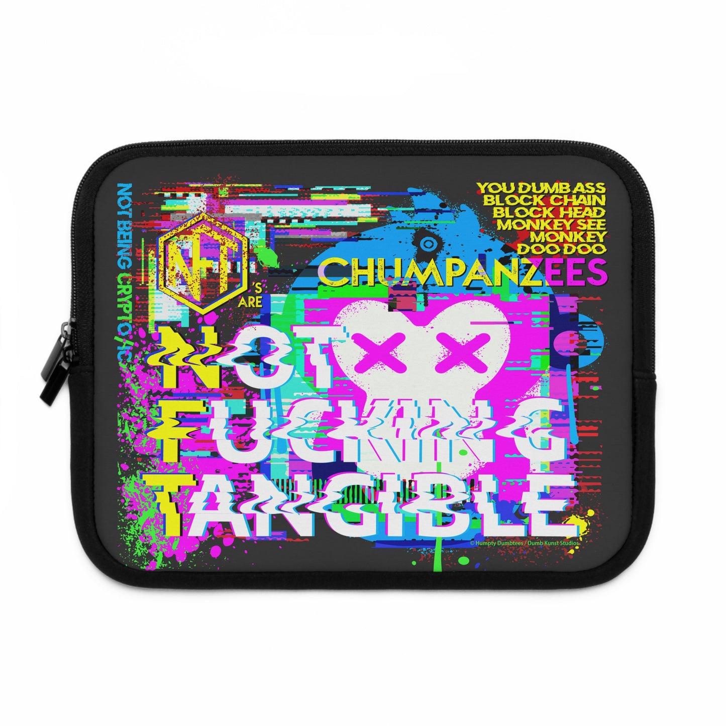 DK195: NFT Chumpanzees - Padded Laptop / Tablet Sleeve