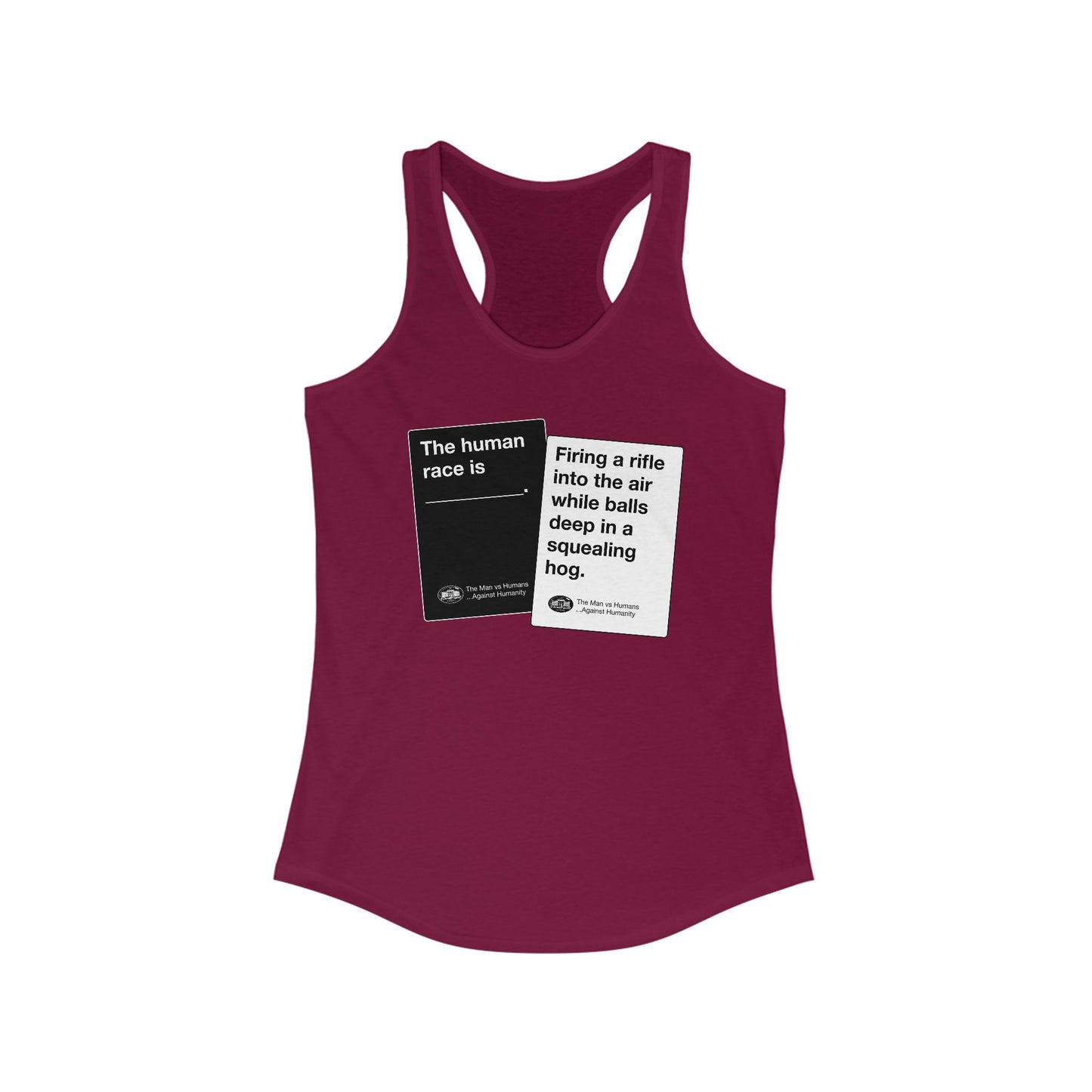 DK180: Humans Against Humanity (Squealing Hog Edition) - Ladies Racerback Tank