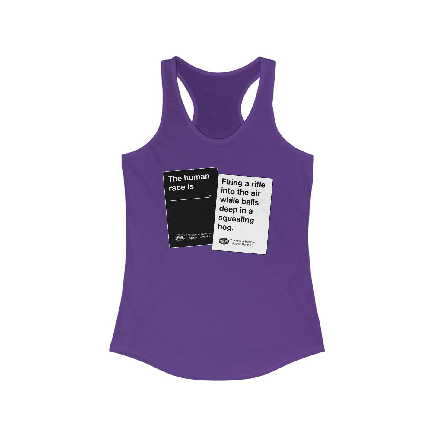 DK180: Humans Against Humanity (Squealing Hog Edition) - Ladies Racerback Tank
