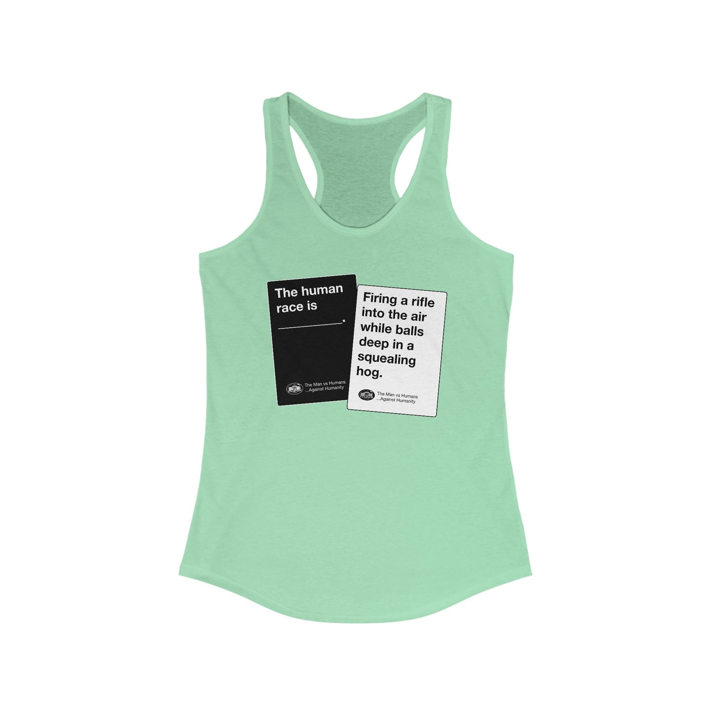DK180: Humans Against Humanity (Squealing Hog Edition) - Ladies Racerback Tank