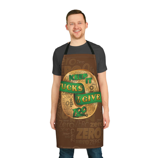 DK100: Zero Fucks To Give (Gold Edition) - Twill Kitchen Apron