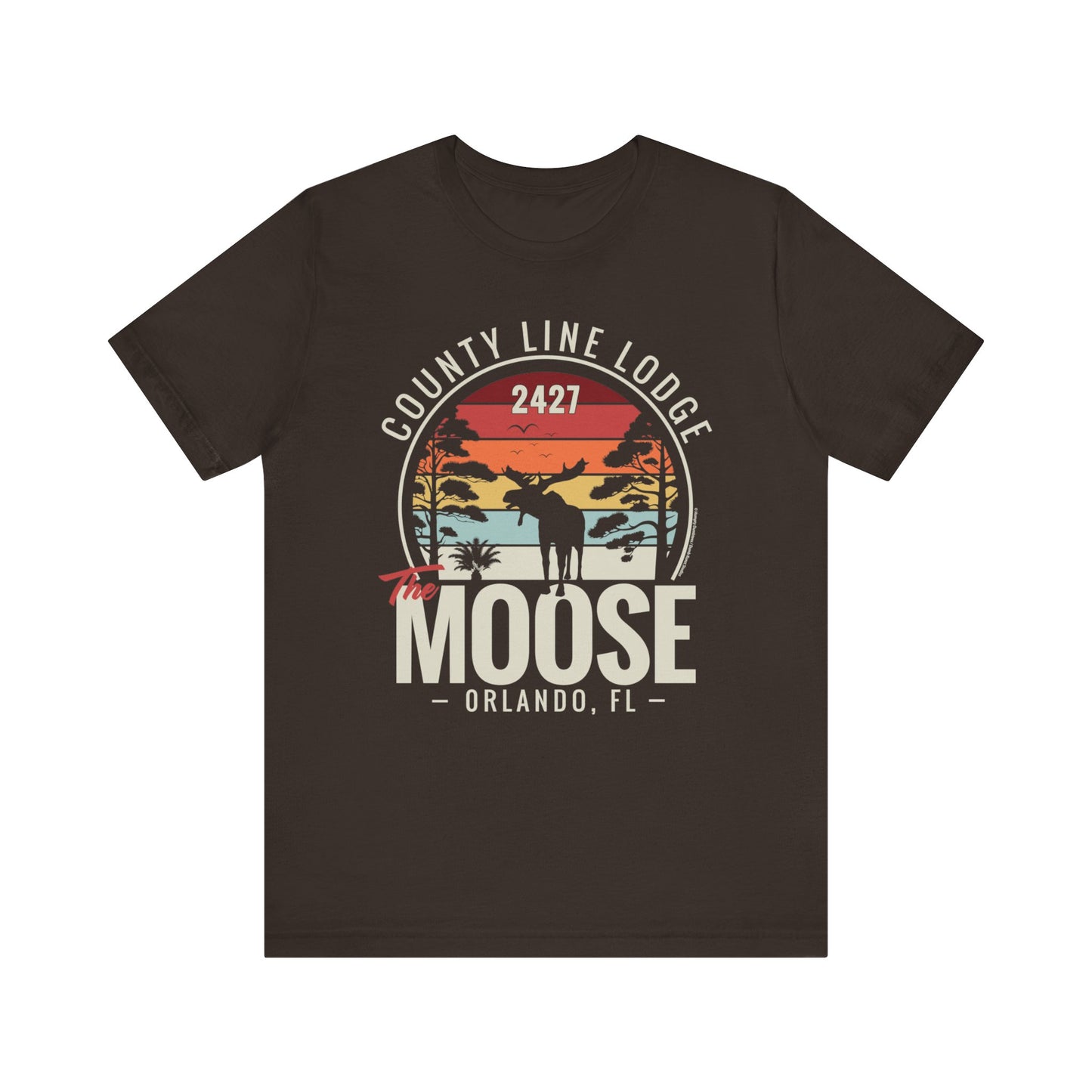 Moose Lodge 2427 - Florida Moose Sunset - Unisex T-Shirt (Front Print Only)