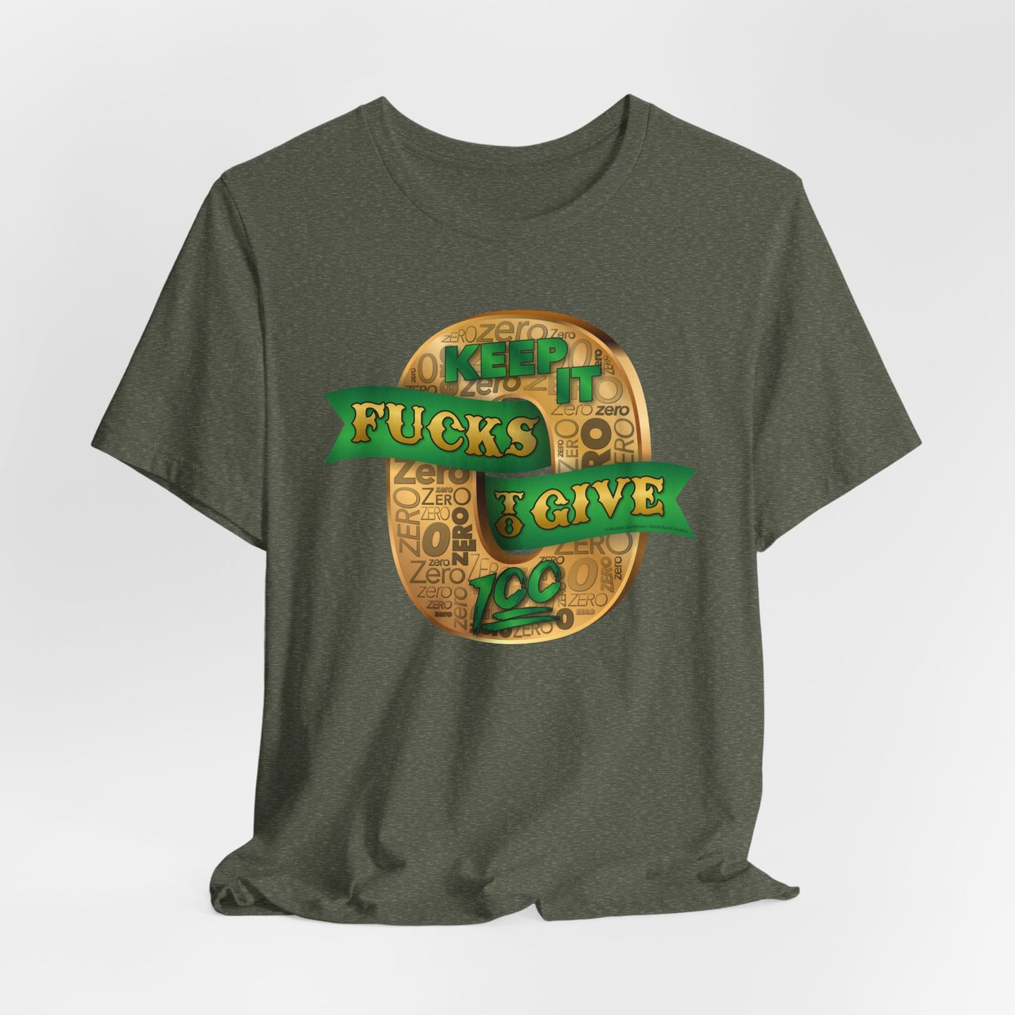DK100: Zero Fucks To Give (Gold Edition) - Unisex S/S T-Shirt
