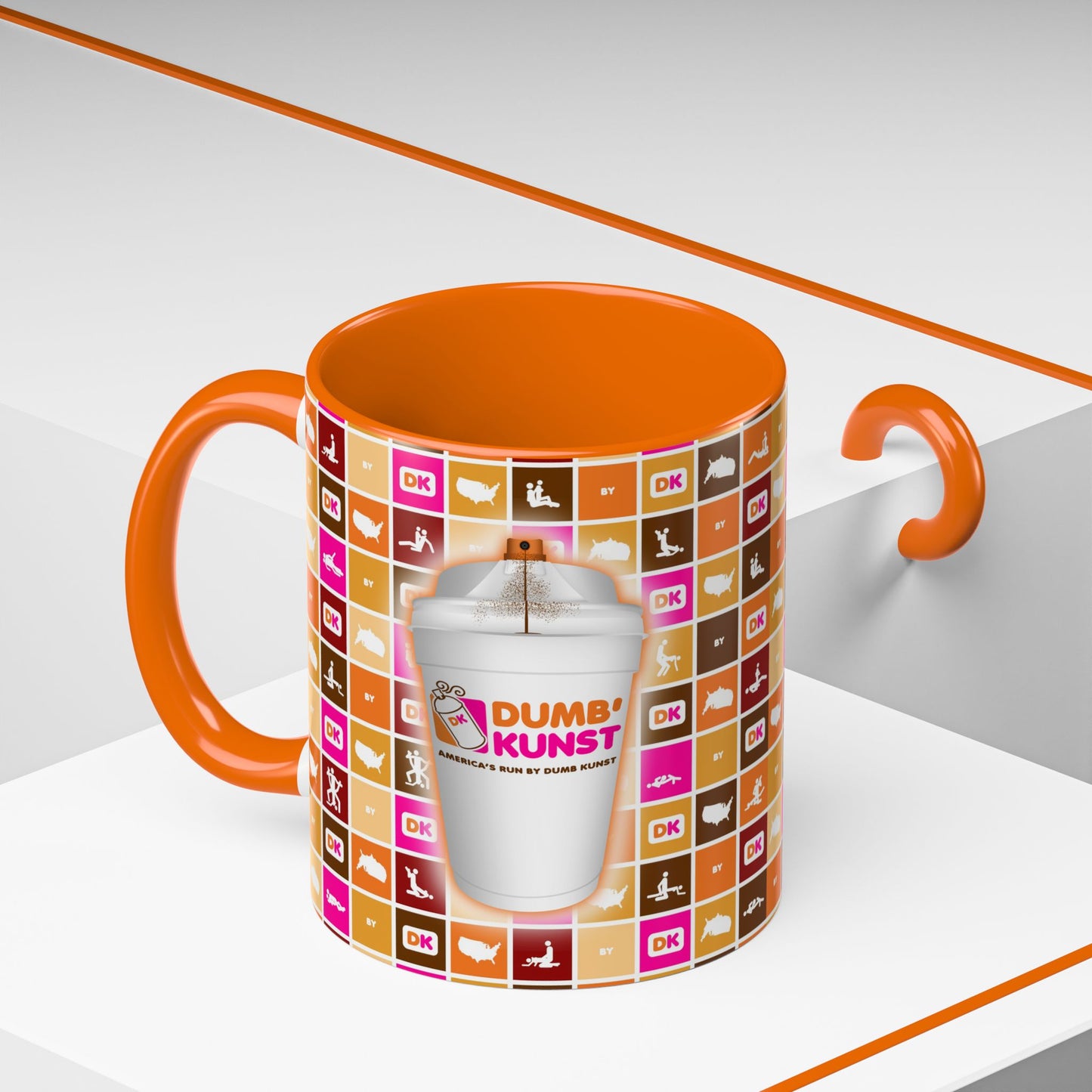 DK11: America Runs on Dumb Kunst (Spray Cup Edition) - Ceramic Coffee Mugs