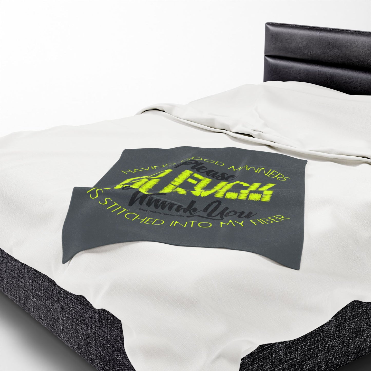 DK90: Please & Thank You (Go Fuck Yourself) - Velveteen Plush Blanket