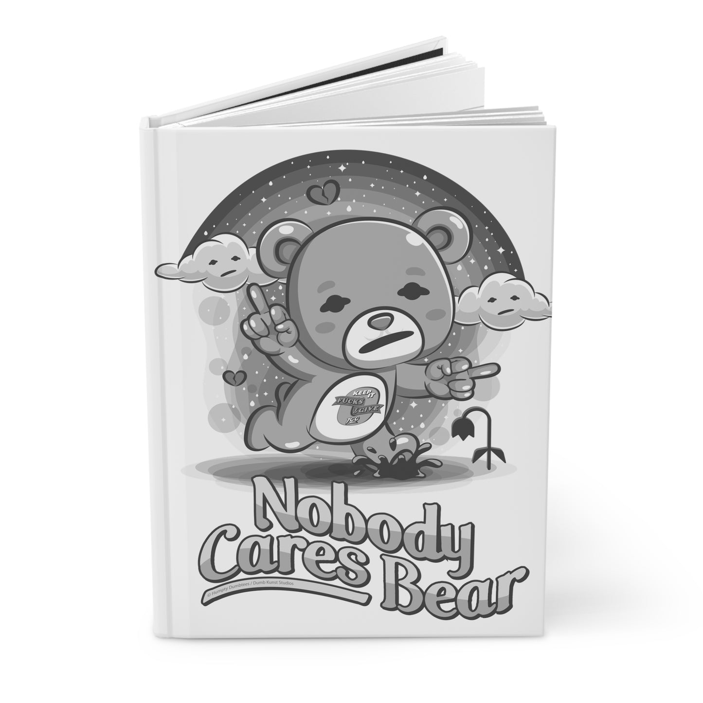DK227: Nobody Cares Bear - Hardcover Writing Journal