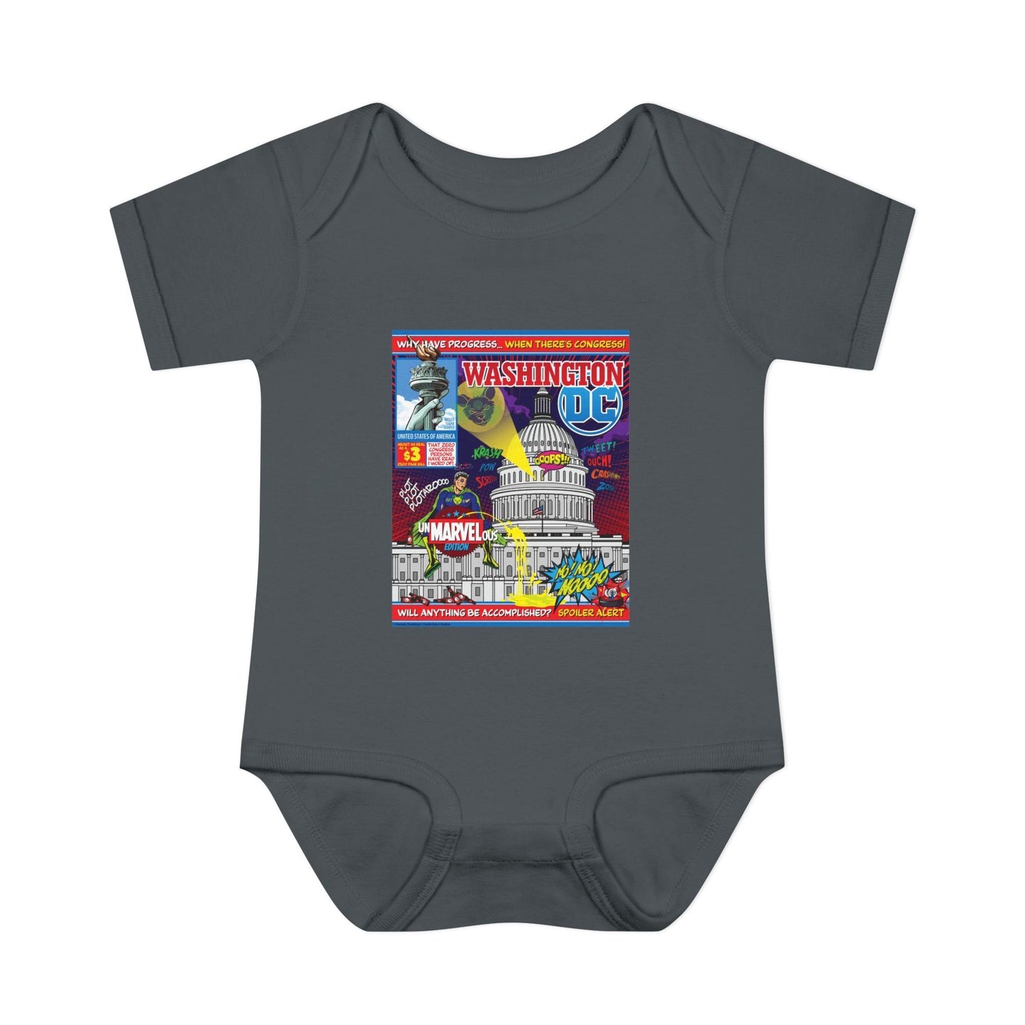 DK149: UnMARVELousington D.C. - Infant Sized Onsie