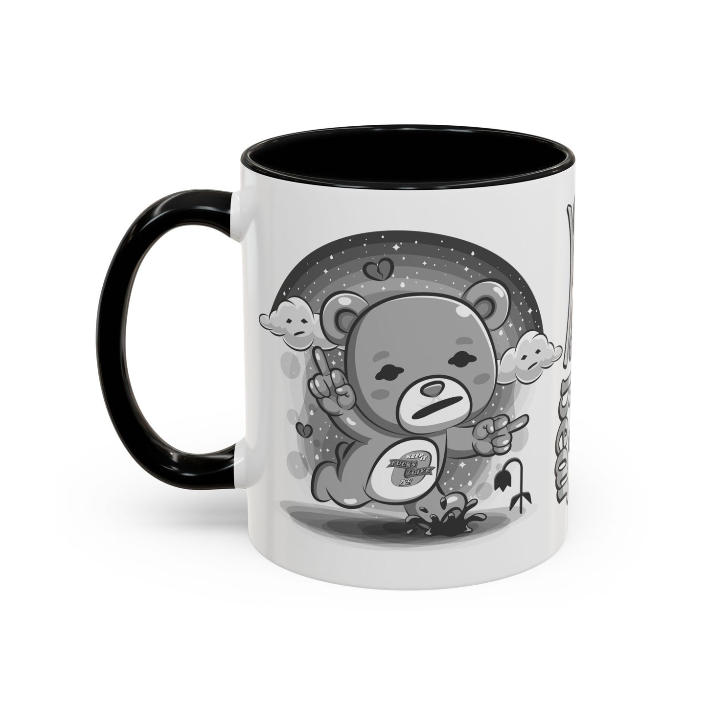 DK227: Nobody Cares Bear - Ceramic Coffee Mugs