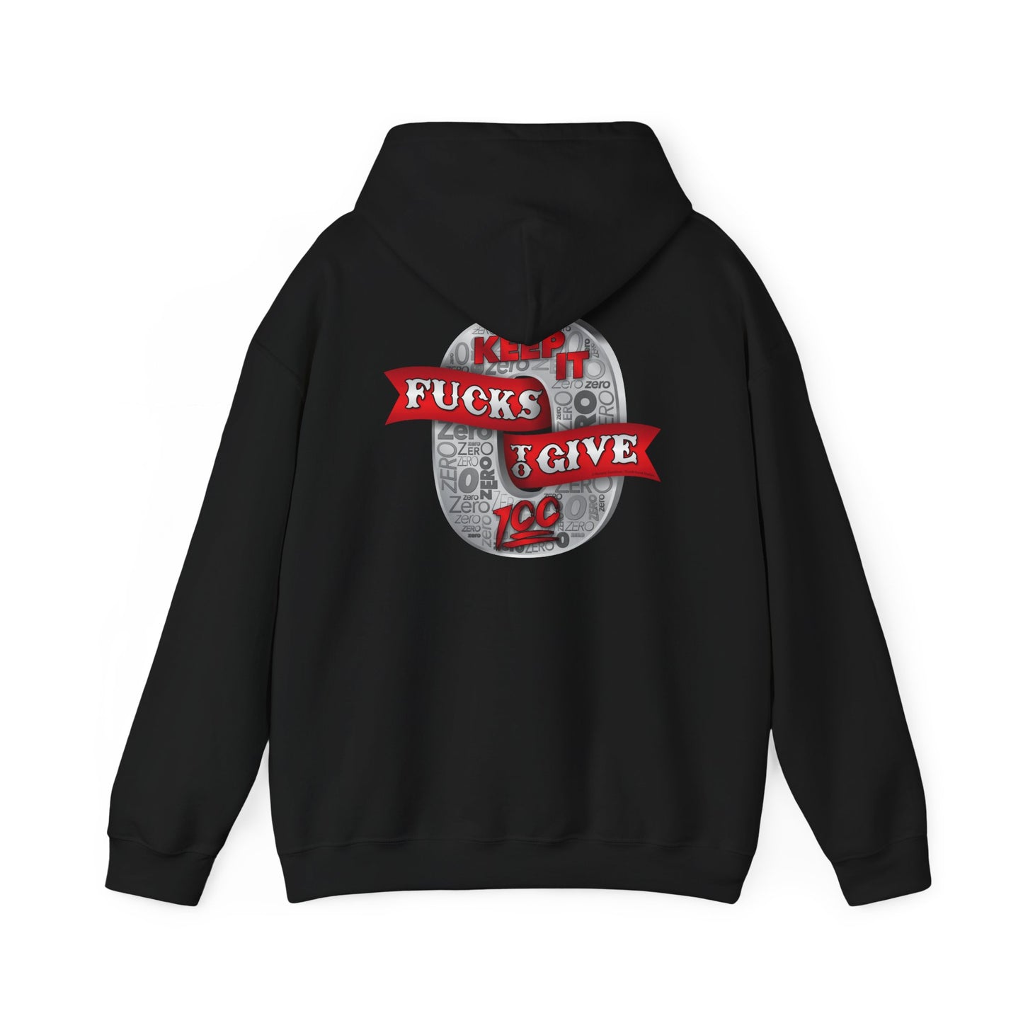 DK100: Zero Fucks To Give (Silver Edition) - Adult Hooded Sweatshirt