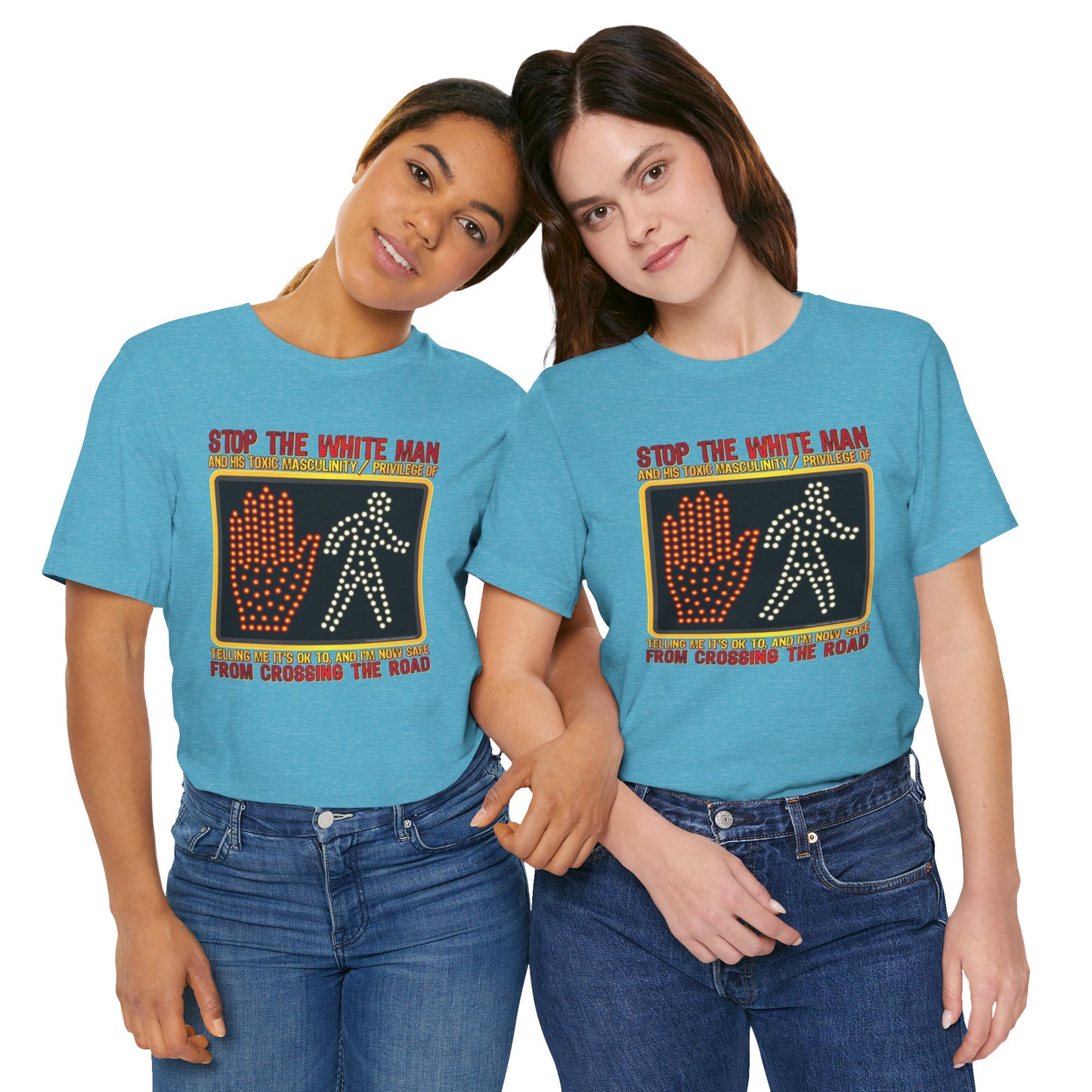 DK167: White Man Crossing - Unisex S/S T-Shirt