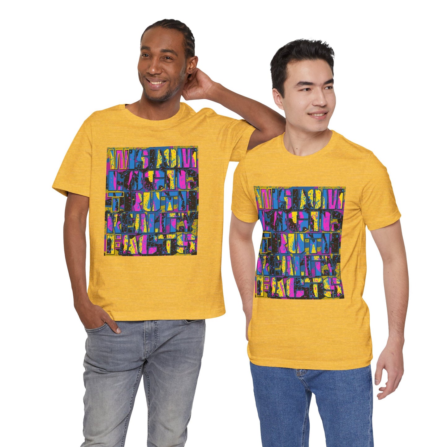 DK159: WTF! FTW! Facts! (CMYK Edition) - Unisex S/S T-Shirt