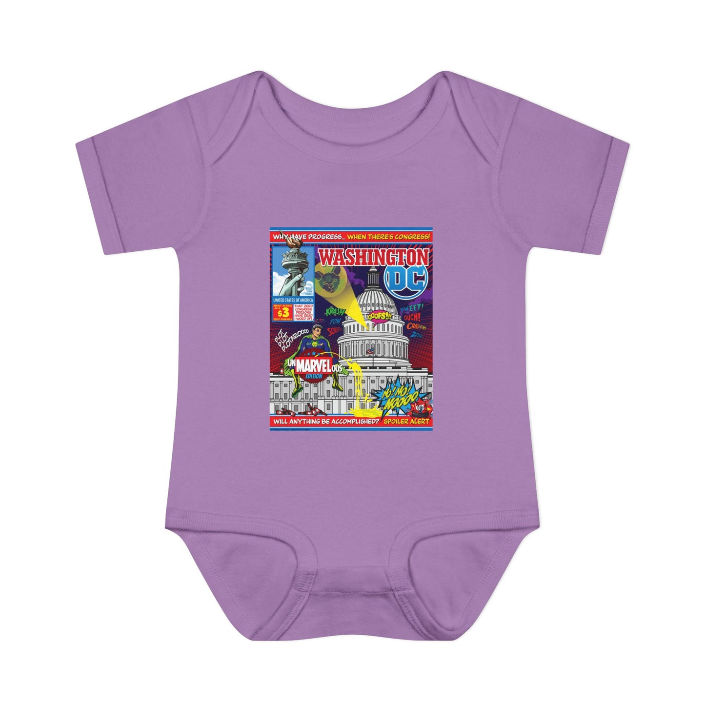 DK149: UnMARVELousington D.C. - Infant Sized Onsie