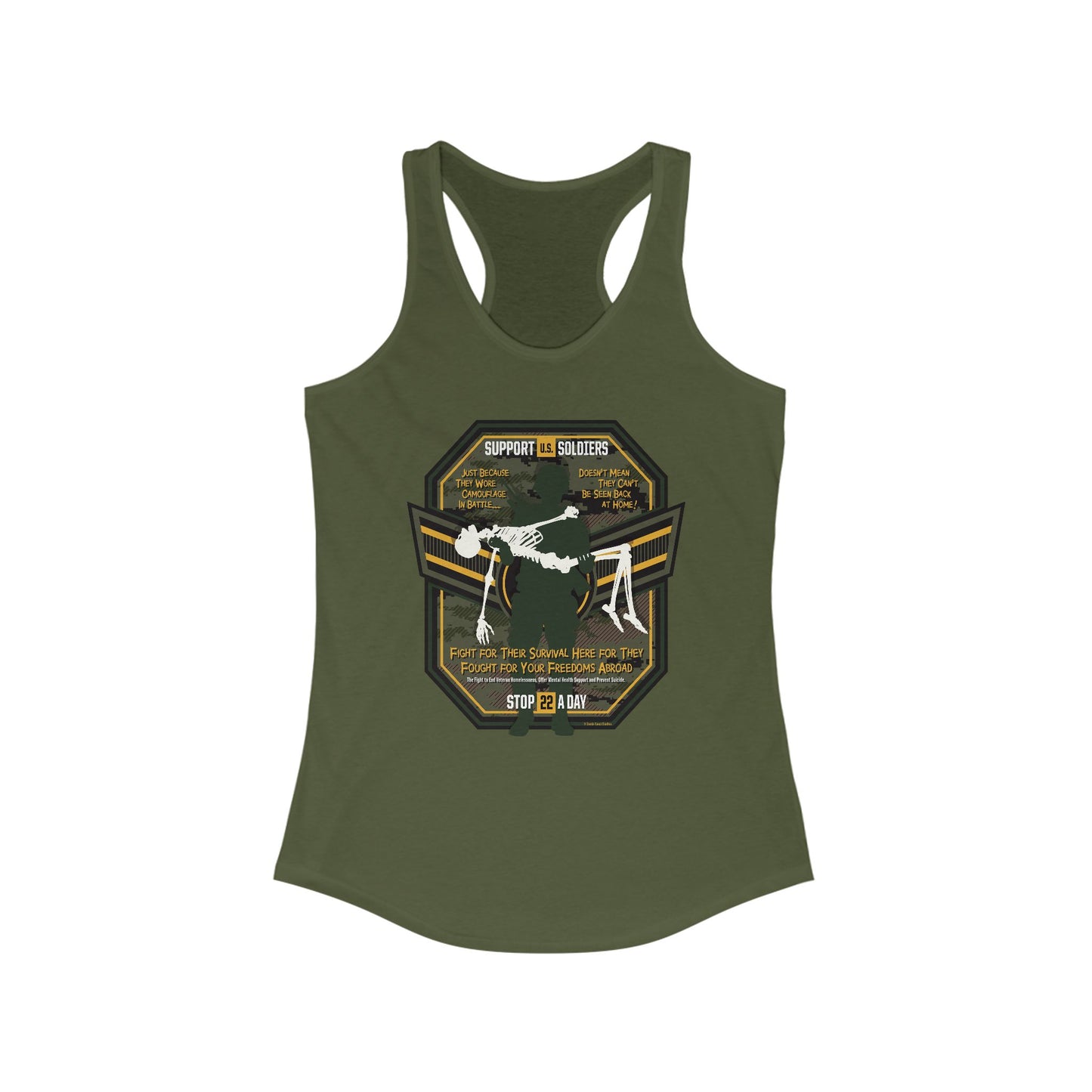 DK31: Stop 22 A Day - Ladies Racerback Tank
