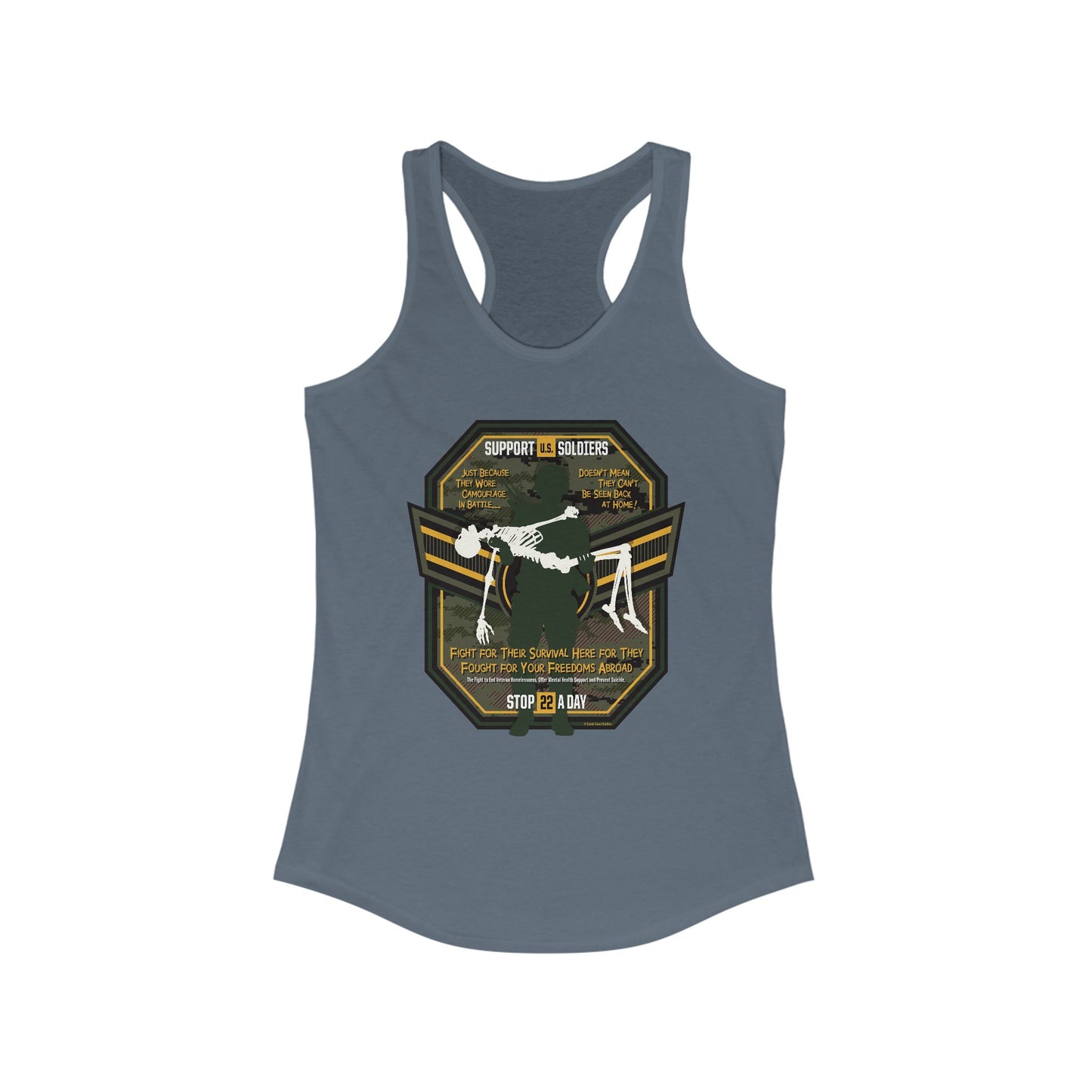 DK31: Stop 22 A Day - Ladies Racerback Tank