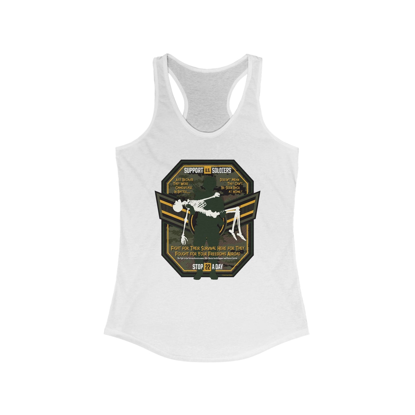 DK31: Stop 22 A Day - Ladies Racerback Tank