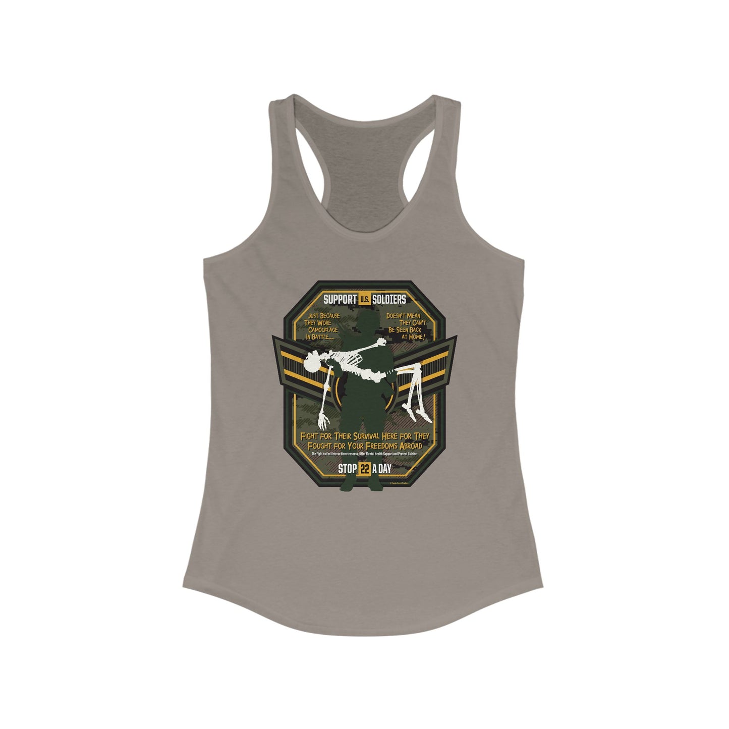 DK31: Stop 22 A Day - Ladies Racerback Tank
