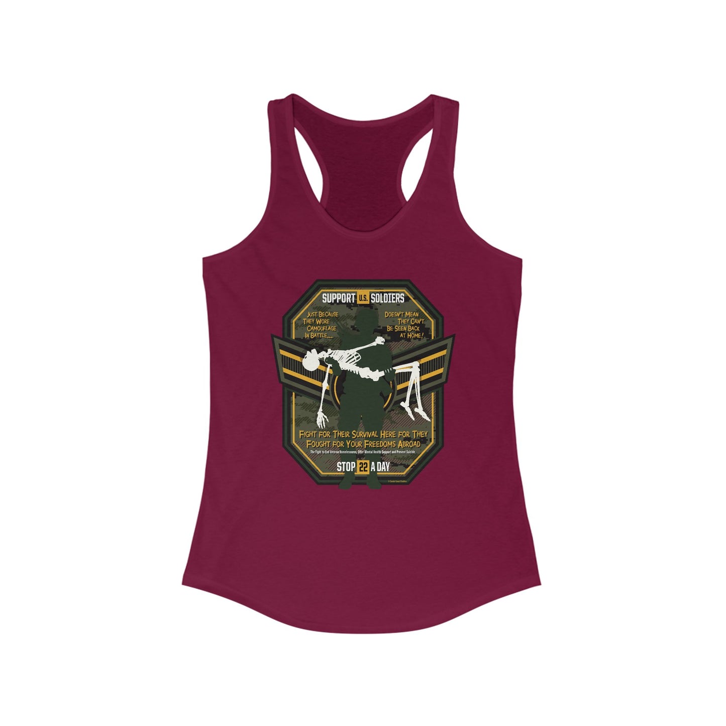 DK31: Stop 22 A Day - Ladies Racerback Tank