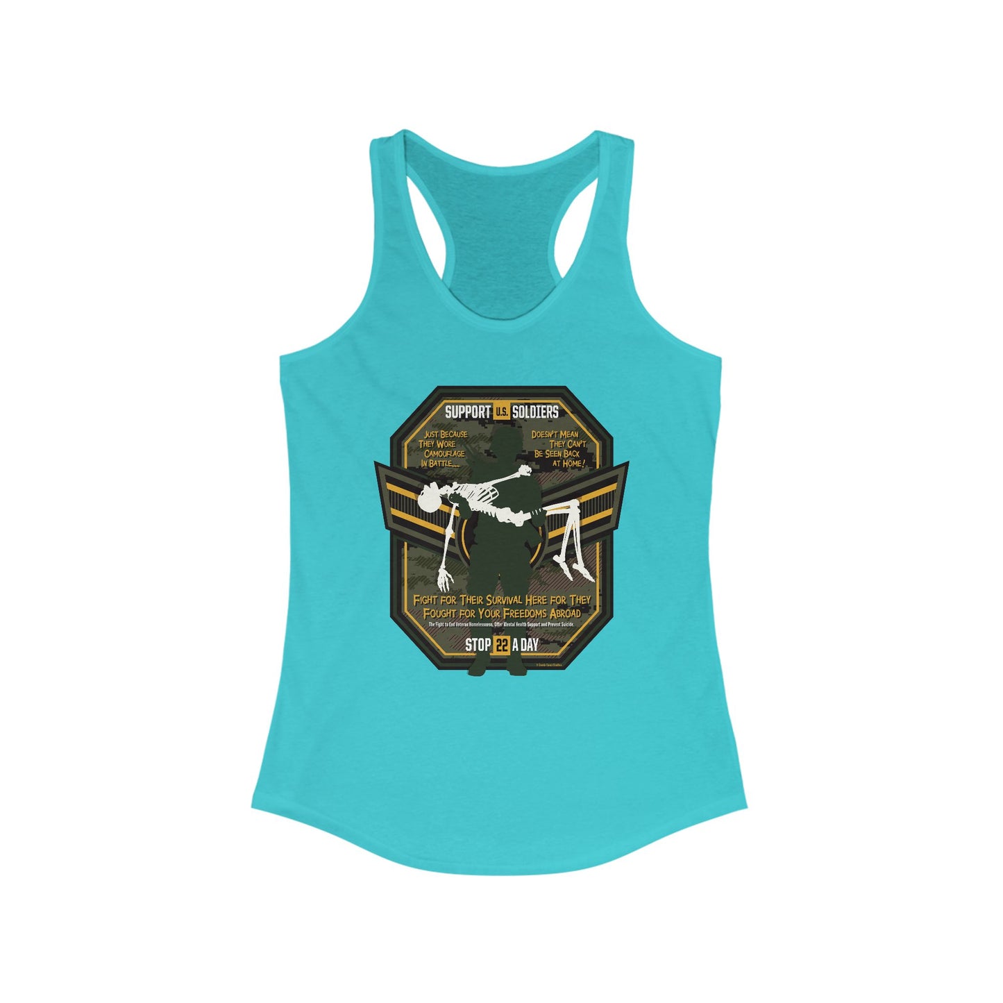 DK31: Stop 22 A Day - Ladies Racerback Tank