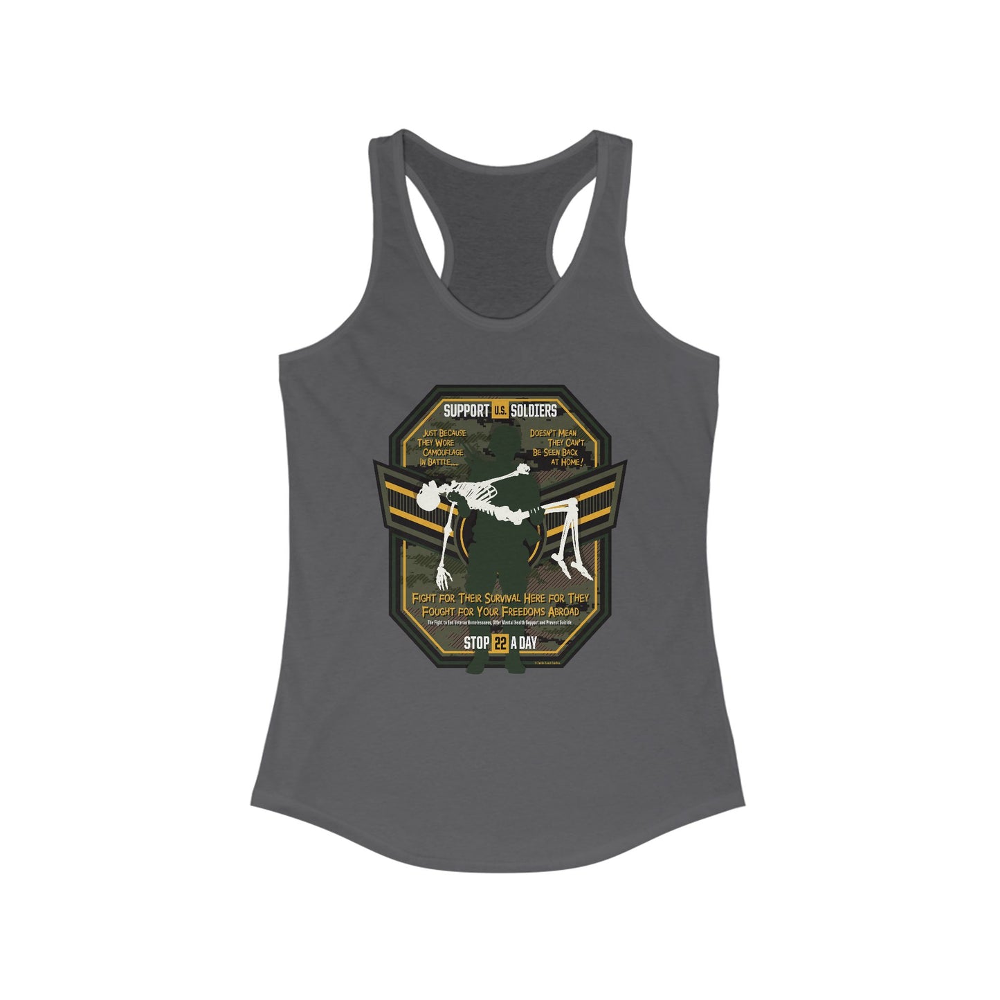 DK31: Stop 22 A Day - Ladies Racerback Tank