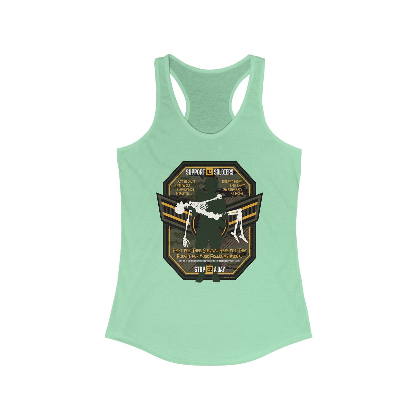 DK31: Stop 22 A Day - Ladies Racerback Tank