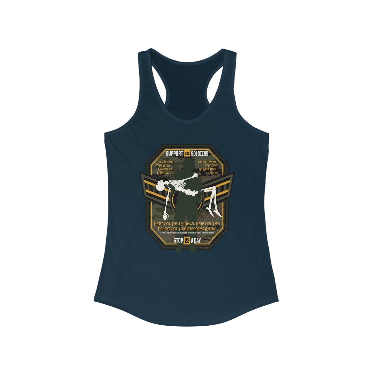 DK31: Stop 22 A Day - Ladies Racerback Tank