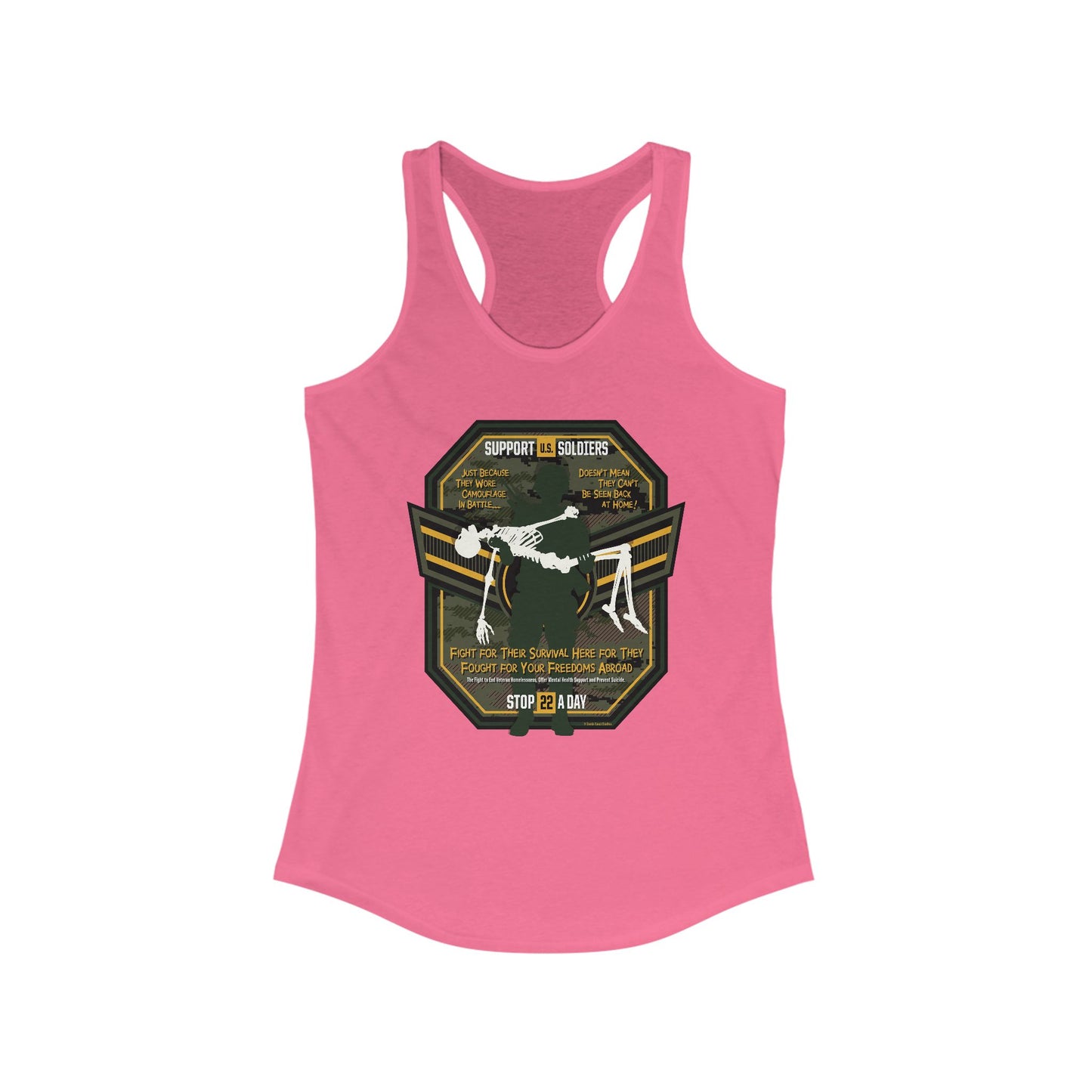 DK31: Stop 22 A Day - Ladies Racerback Tank
