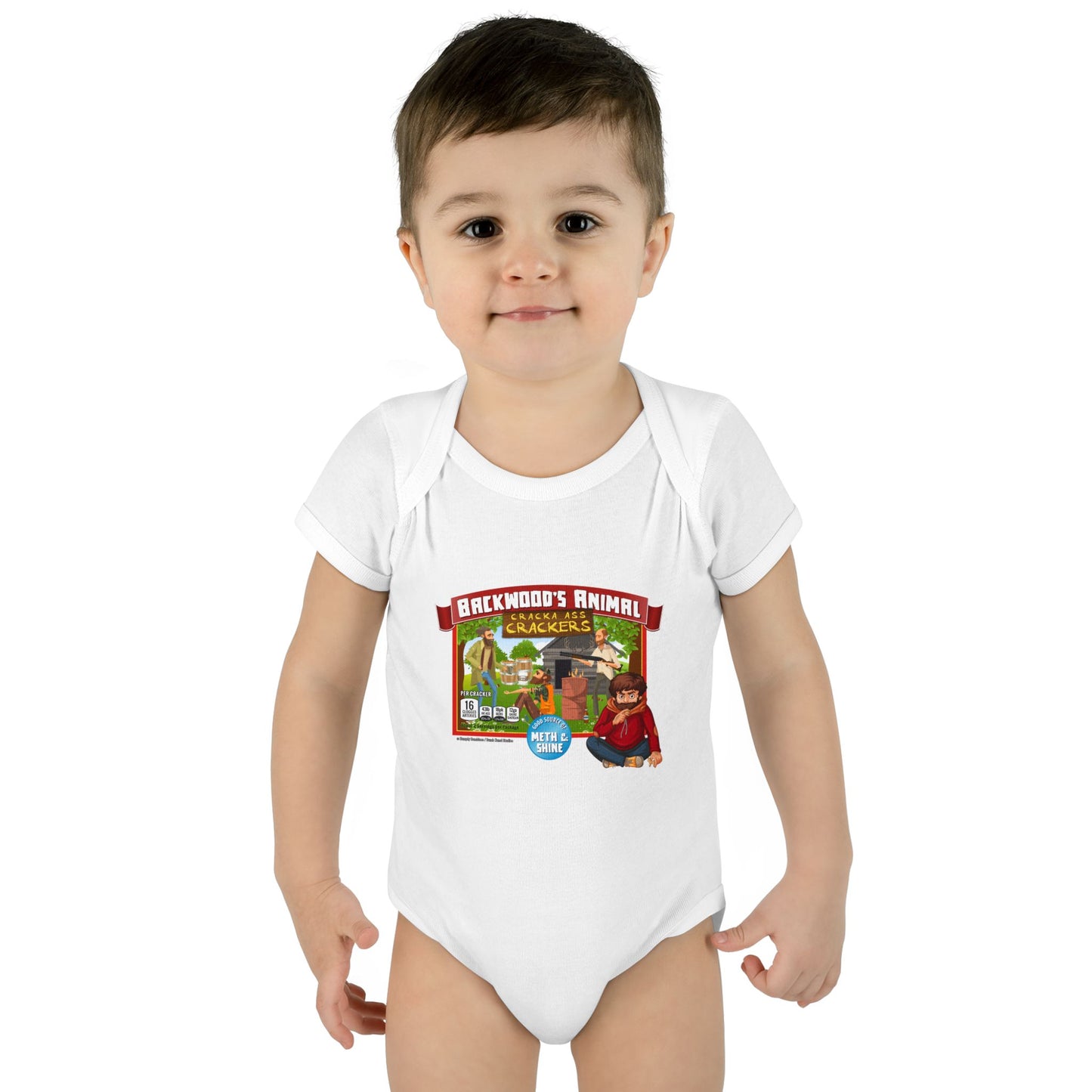 DK77: Animal Cracka' Ass Crackas - Infant Sized Onsie