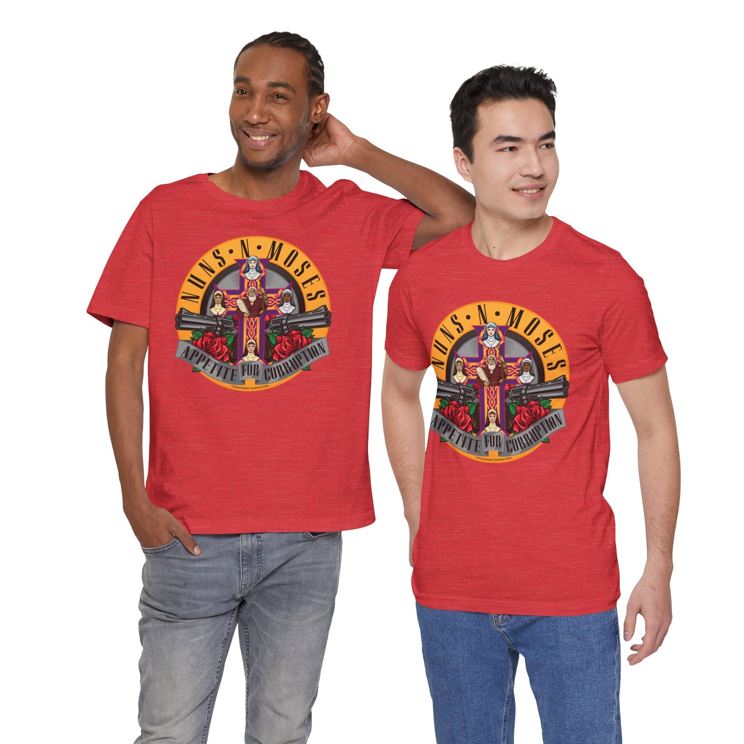 DK237: Puns-N-Doses (Nuns-N-Moses Edition) - Unisex S/S T-Shirt