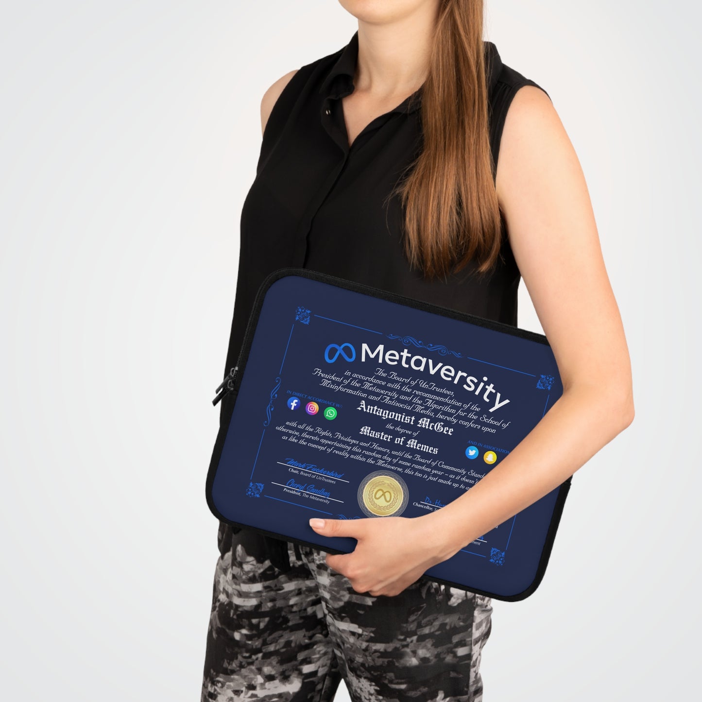 DK160: The Metaversity Of... - Padded Laptop / Tablet Sleeve