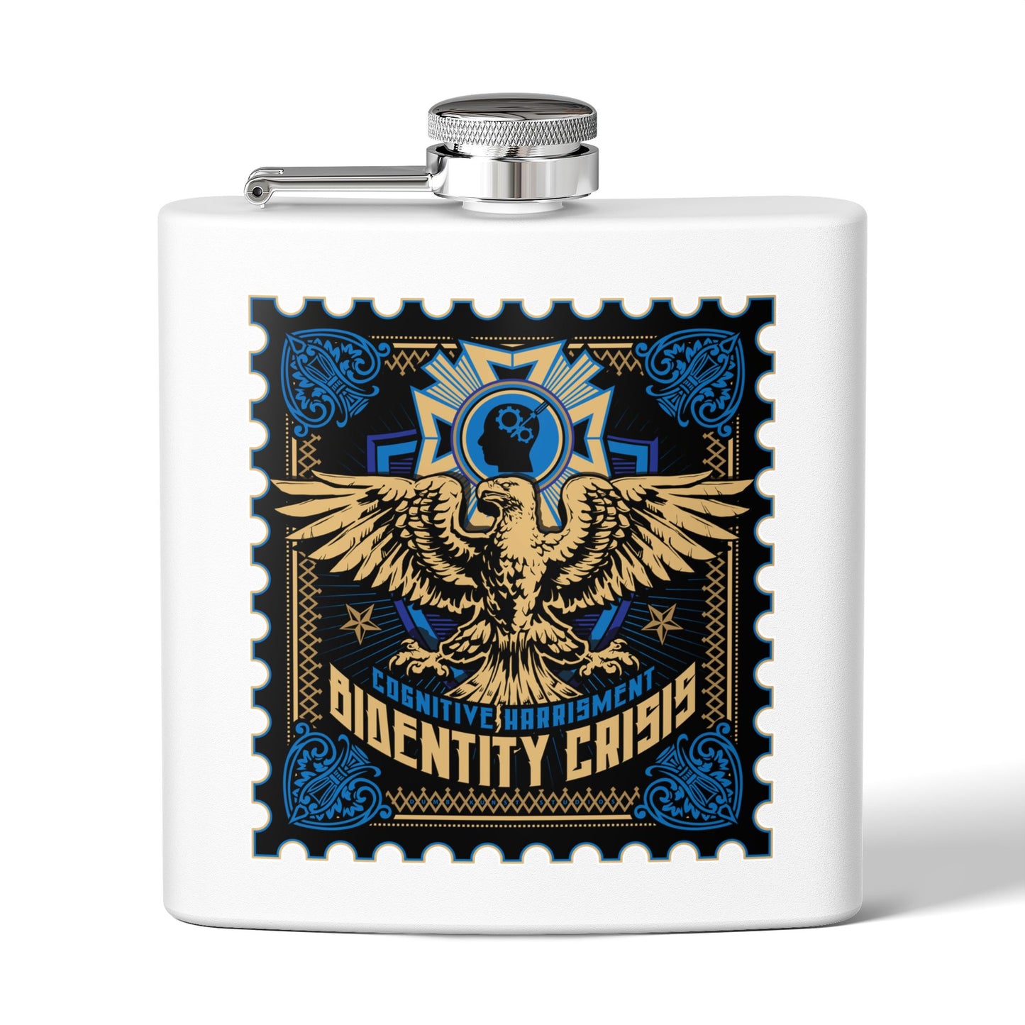 DK12: You Down With O.P.P.? (Bidentity Crisis) - 6oz Stainless Steel Hip Flask