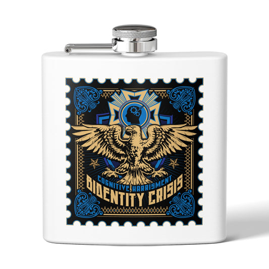 DK12: You Down With O.P.P.? (Bidentity Crisis) - 6oz Stainless Steel Hip Flask