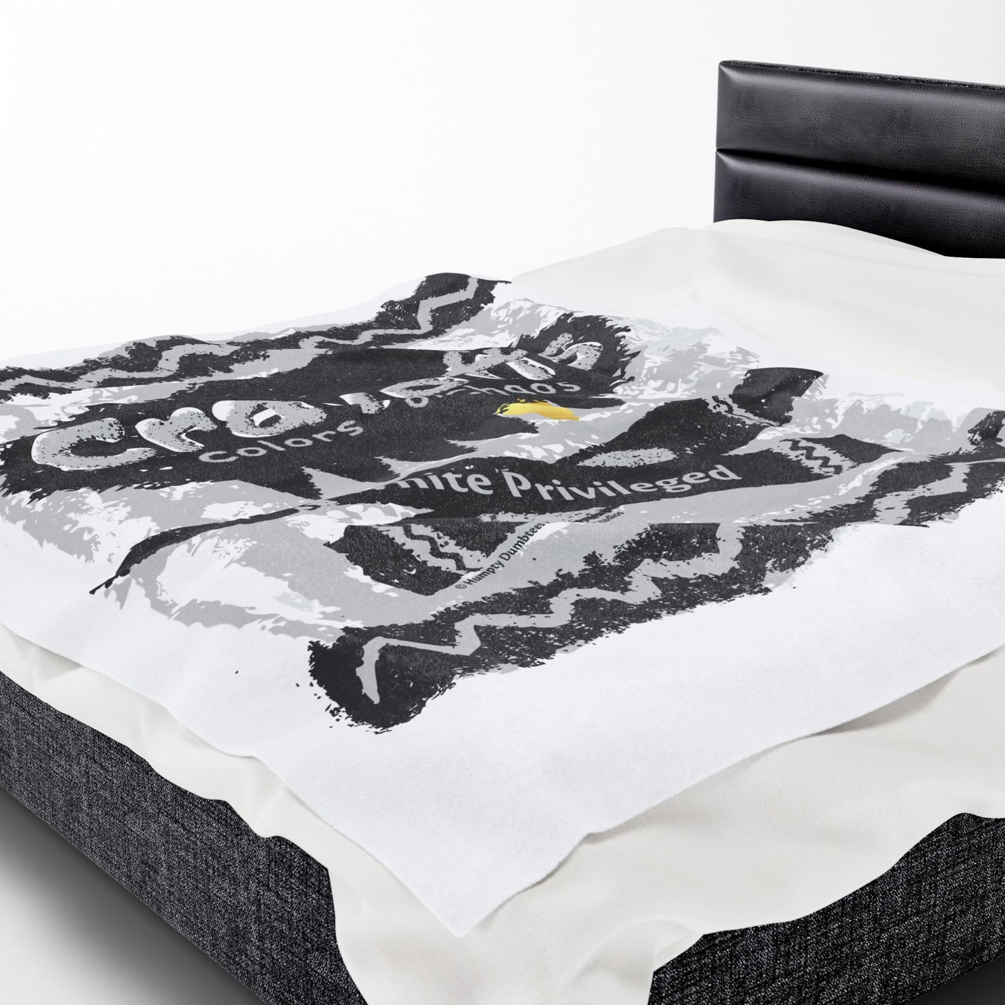 DK110: Crayoffs - Colors of Chaos (White Privileged White) - Velveteen Plush Blanket
