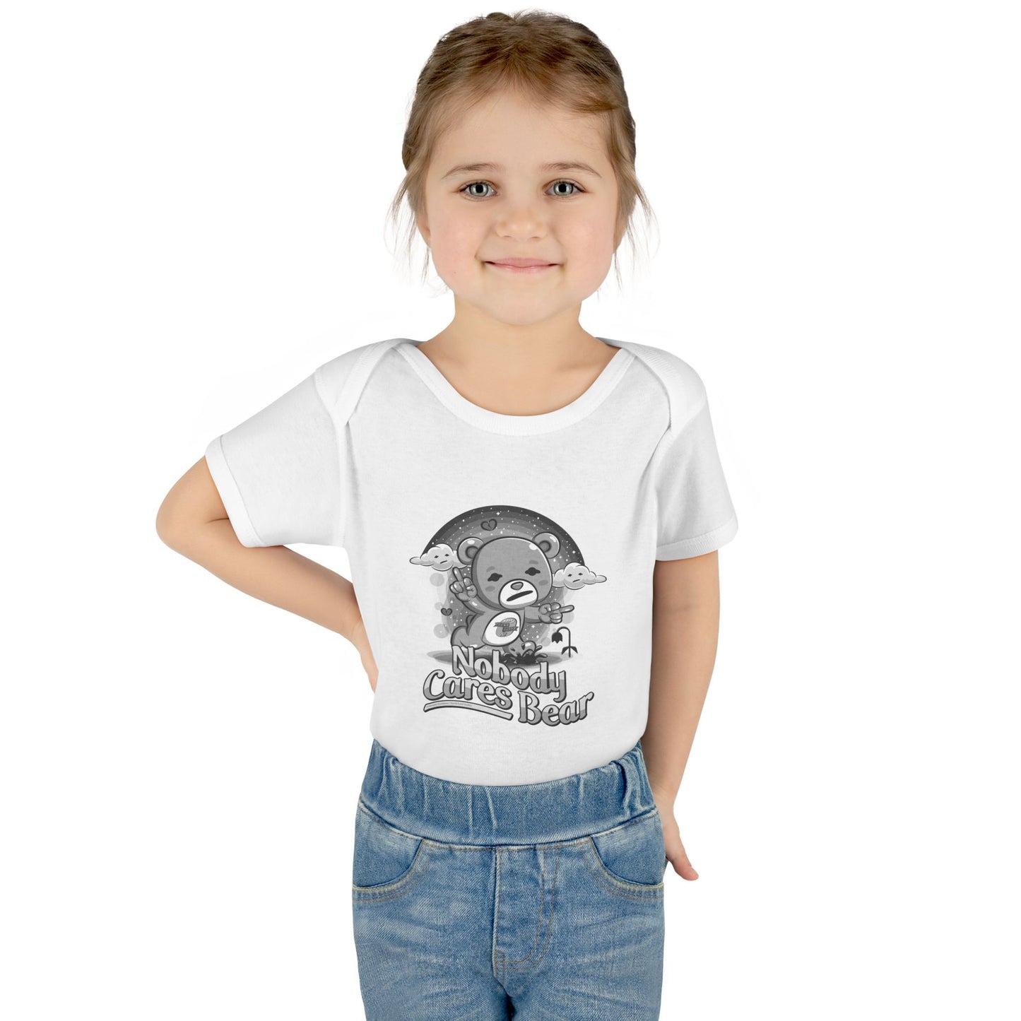 DK227: Nobody Cares Bear - Infant Sized Onsie