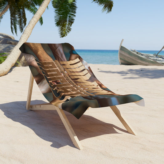 DK99: Human Racist (Tonal Edition) - 30"x60" Beach Towel