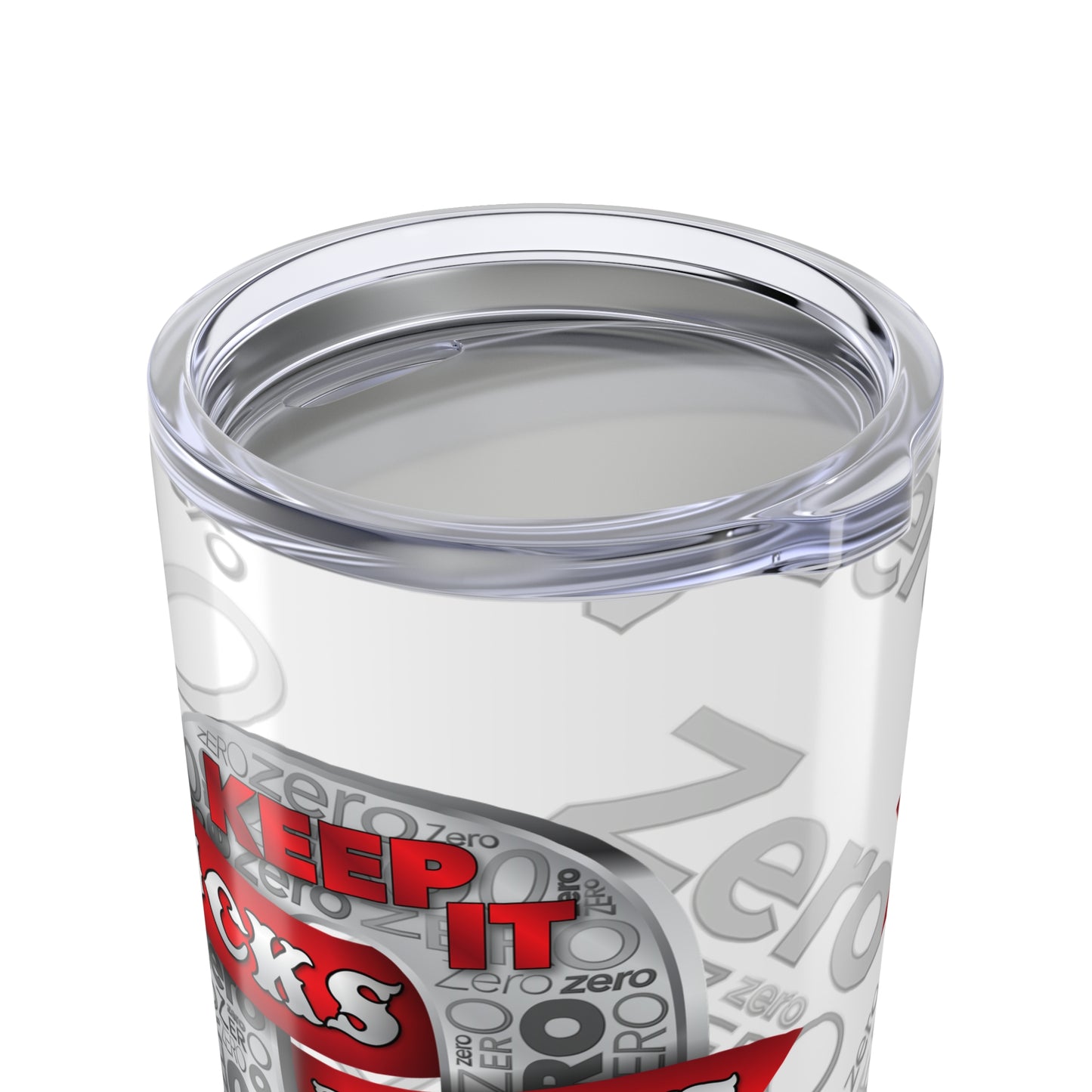 DK100: Zero Fucks To Give (Silver Edition) - 20oz Travel Tumbler