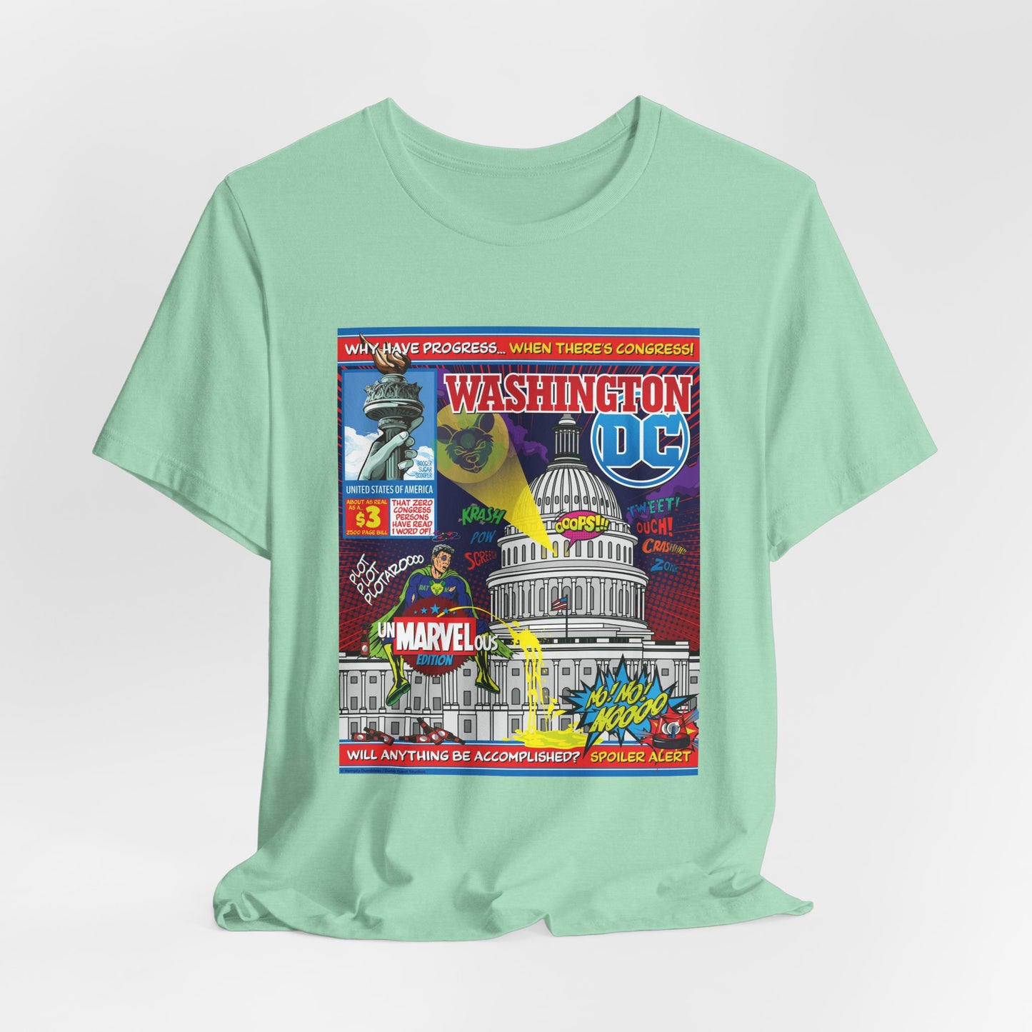 DK149: UnMARVELousington D.C. - Unisex S/S T-Shirt