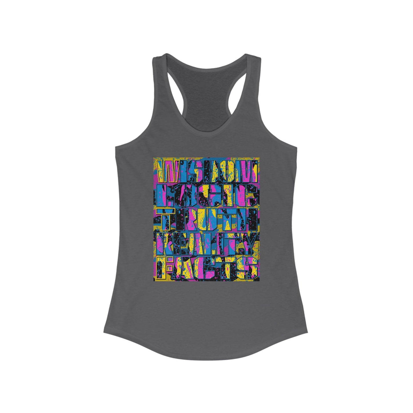 DK159: WTF! FTW! Facts! (CMYK Edition) - Ladies Racerback Tank