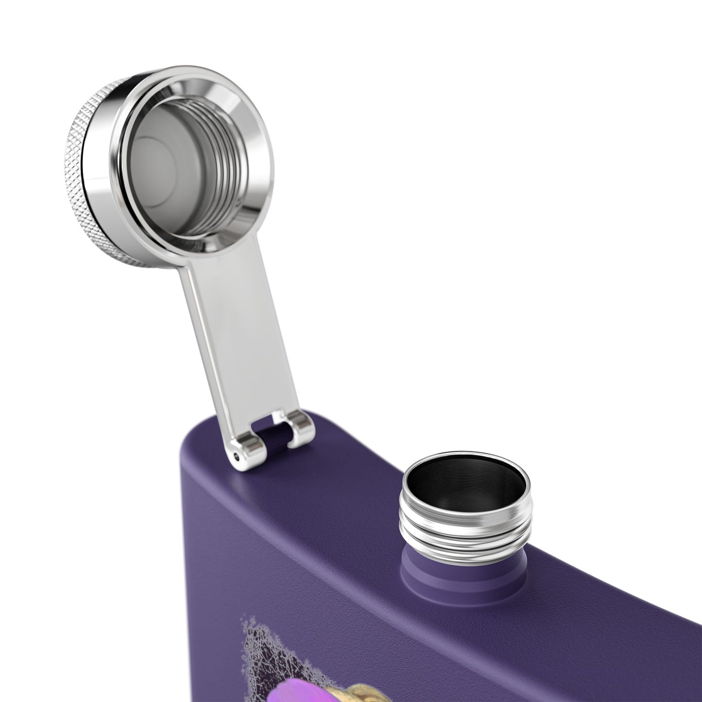 DK18: Girl With the Black Eye - 6oz Stainless Steel Hip Flask