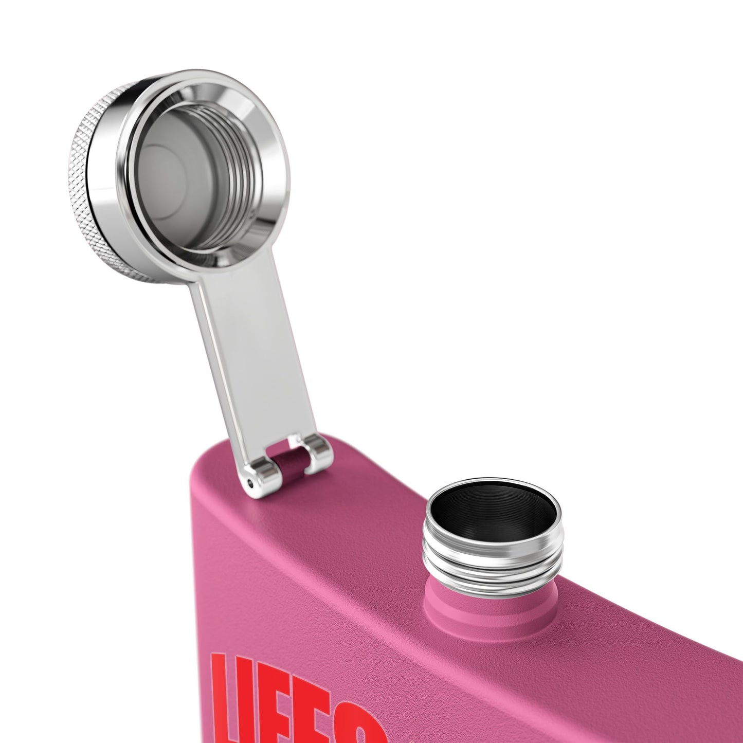 DK42: LIFESHARD - Little Beach - 6oz Stainless Steel Hip Flask